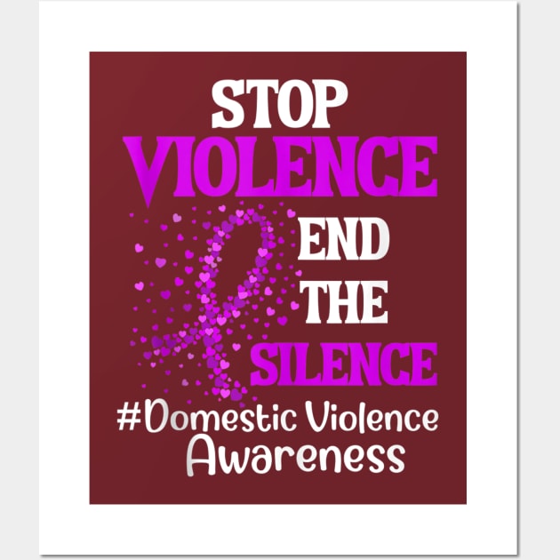 Stop violence end the silence Wall Art by sevalyilmazardal